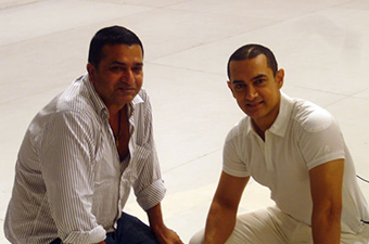 With Aamir Khan in a 'Commercial Shoot'